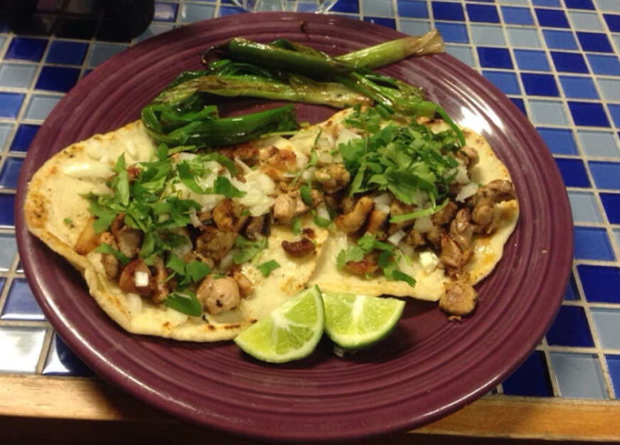 Tacos $2.49 (Asada, Pollo, chorizo o lengua $2.99) ( asada, chicken, chorizo, or beef tongue)